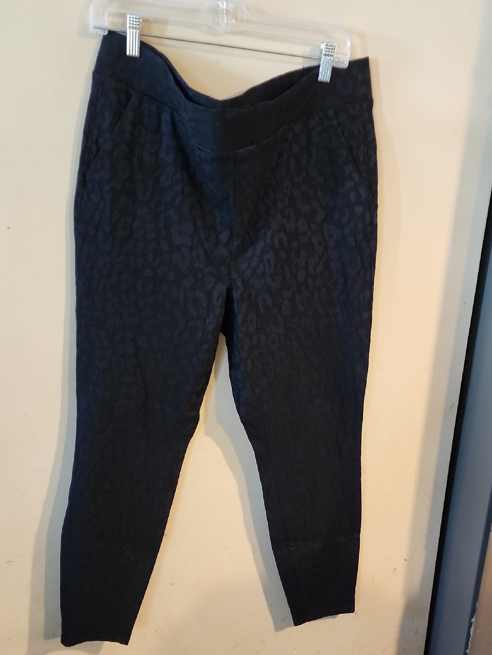 torrid Black Subtle Leopard Print Ponte Pants